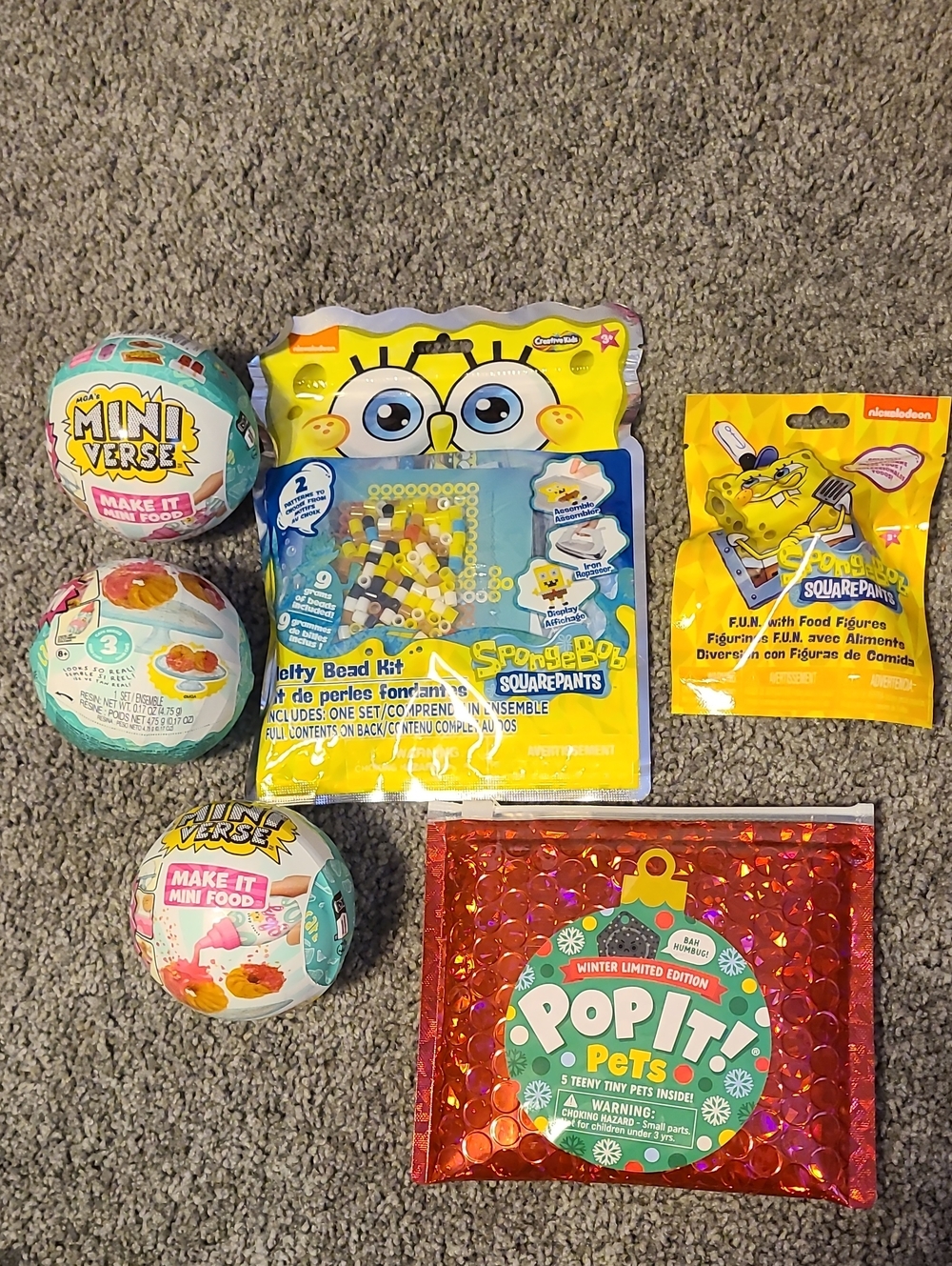 Mini Verse,SpongeBob SquarePants Melty Bead Craft Kit And Food Figures
